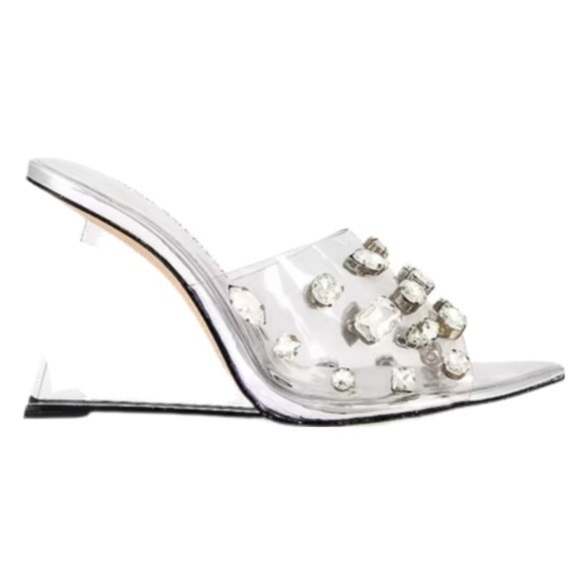 NEW GOOD AMERICAN forever diamond wedge size 7.5 - Picture 3 of 9